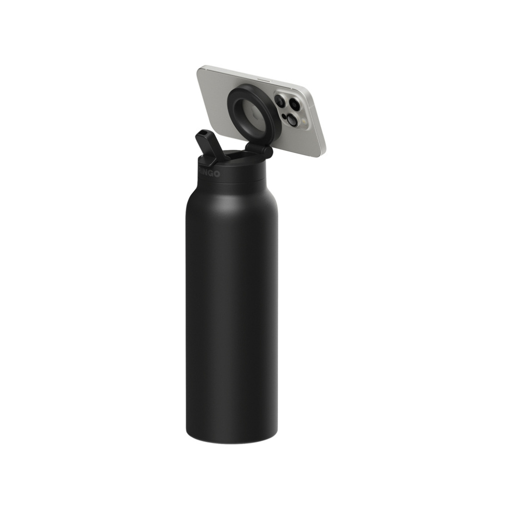Logo trade promotional merchandise image of: RINGO Pro MagSafe® Waterbottle w Magnetic Booster Ring 710ML