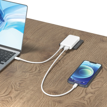 Logo trade promotional merchandise photo of: Fluxo RCS 65W flat GAN charger with universal connectors