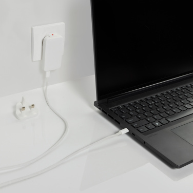 Logotrade promotional item image of: Fluxo RCS 65W flat GAN charger with universal connectors