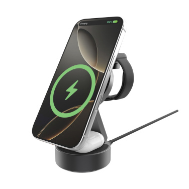 Logotrade promotional merchandise picture of: Quantum RCS 25W ultra-fast wireless 3-in-1 charger
