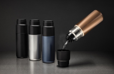 Logotrade business gift image of: Thermocup RCS recycled vacuum flask with cup 500ml