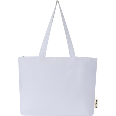 Logo trade promotional gifts image of: Ningbo 320 g/m² zippered cotton tote bag 15L