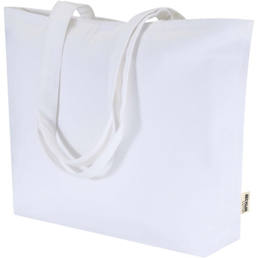 Logo trade promotional item photo of: Ningbo 320 g/m² zippered cotton tote bag 15L