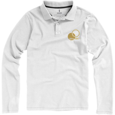 Logo trade promotional giveaways image of: Oakville long sleeve men's polo