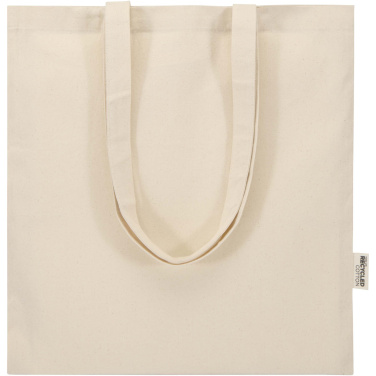 Logotrade promotional item image of: Madras Blend 140 g/m² GRS recycled cotton tote bag 7L