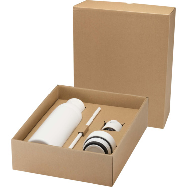 Logotrade promotional gift image of: Illuminate 650 ml RCS recycled double wall stainless steel water bottle with 3-piece lid set