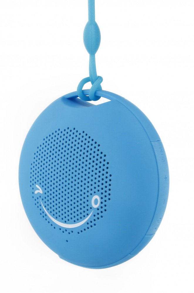Logo trade reklaamkingi pilt: Silikoonist mini-Bluetooth-kõlar, sinine