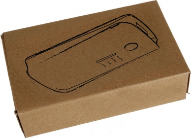 Logo trade firmakingituse pilt: Powerbank 4000 mAh with USB port in a box, valge