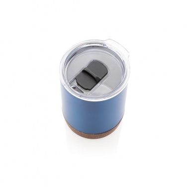 Logo trade reklaamkingituse pilt: Väike termostass Cork kohvi jaoks, sinine