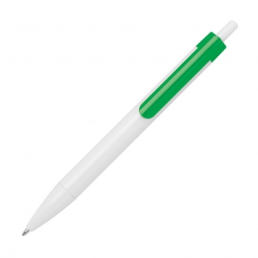 Logo trade reklaamkingi pilt: Värvilise klipiga pastapliiats, roheline