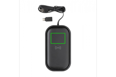 Logotrade ärikingi foto: Reklaamkingitus: Wireless charging 5.000 mAh powerbank base, black