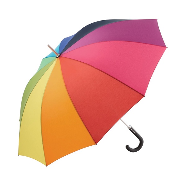 Logotrade reklaamtoote foto: ##Vikerkaarevärvides ALU light10 tuulekindel vihmavari