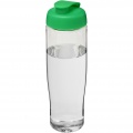 H2O Active® Tempo 700 ml keeratava kaanega spordipudel, Läbipaistev / roheline