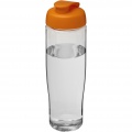 H2O Active® Tempo 700 ml keeratava kaanega spordipudel, Läbipaistev / oranž