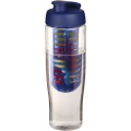 H2O Active® Tempo 700 ml keeratava kaanega spordipudel ja infusioon, Läbipaistev / sinine