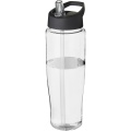 H2O Active® Tempo 700 ml tilaga kaanega spordipudel, Läbipaistev / tahke must