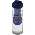 H2O Active® Base 650 ml keeratava kaanega spordipudel ja infusioon, Läbipaistev / sinine