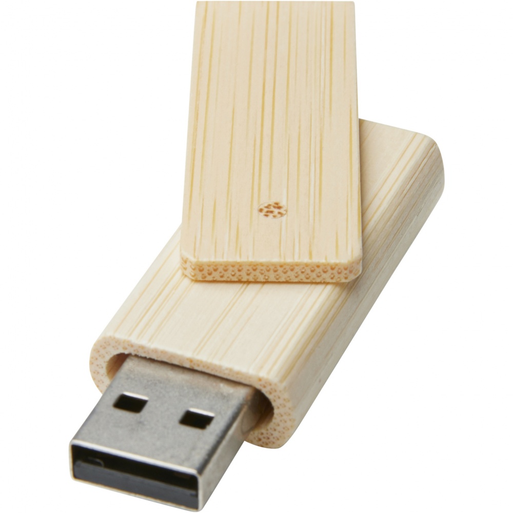 Logo trade ärikingituse pilt: Pöörake 8 GB bambusest USB-mälupulka