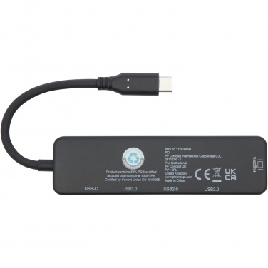 Logotrade firmakingituse foto: Loop RCS taaskasutatud plastist multimeediumiadapter USB 2.0-3.0 HDMI-pordiga