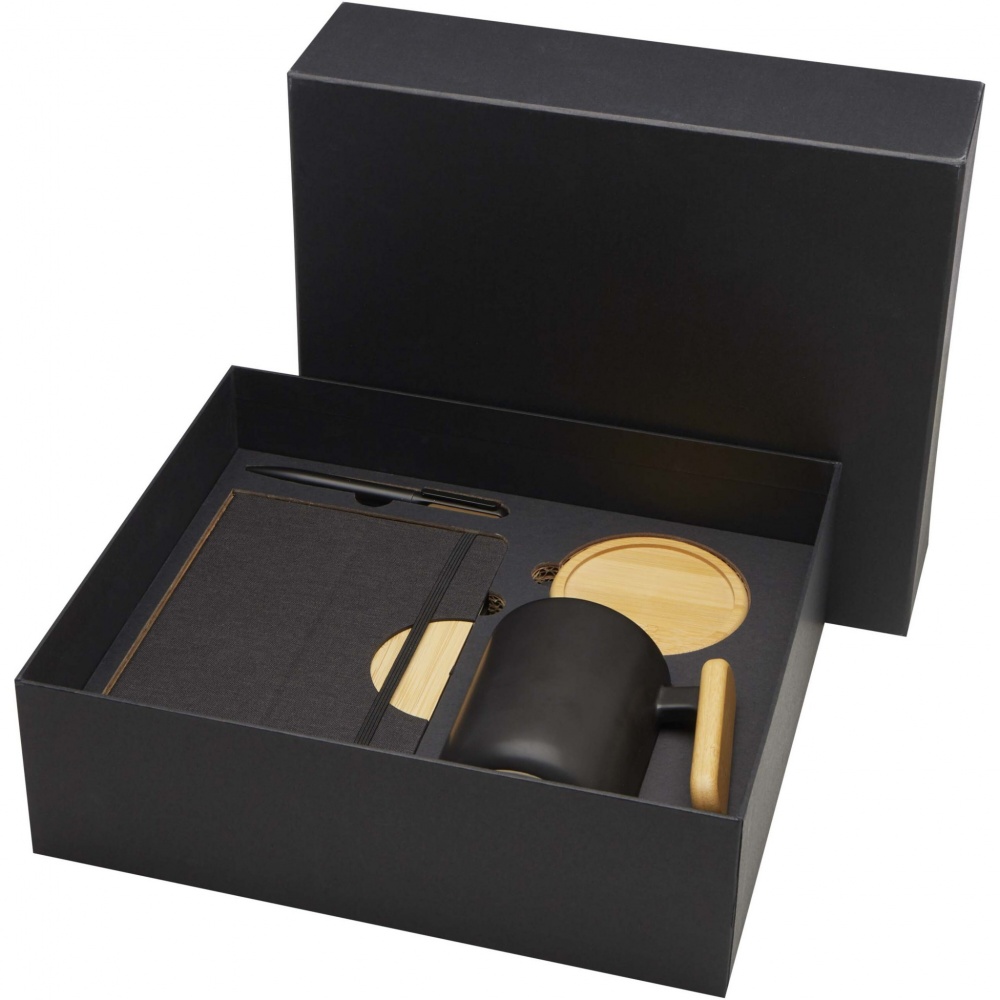 Logo trade reklaamtoote pilt: Kinkekomplekt Laura A5 märkmiku, pastaka ja kruusiga