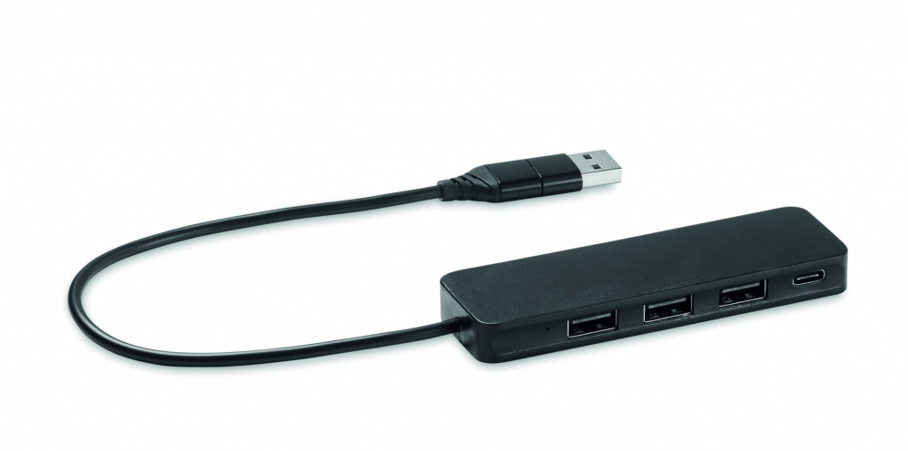 Logotrade meened pilt: USB-C 4-pordiline USB-jaotur