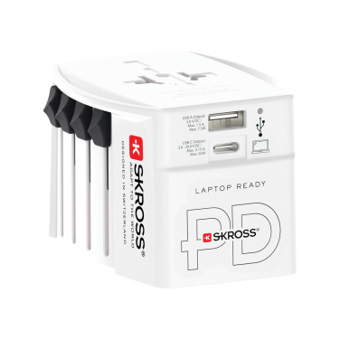 Logo trade reklaamkingid foto: SKROSS World Travel Adapter MUV 65W PD USB C kaabliga