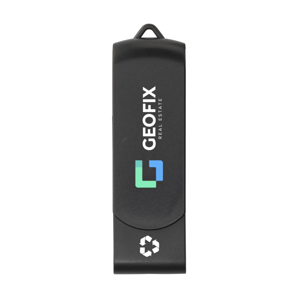 Logotrade meened pilt: USB Twist Recycle 64 GB