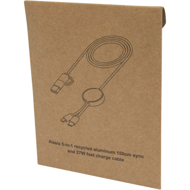 Logotrade meene foto: Punane Alasia 5-in-1 taaskasutatud alumiiniumist ja plastikust 150 cm kiirlaadimiskaabel