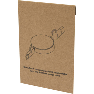 Logo trade reklaamkingid foto: Citala 5-in-1 taaskasutatud plastist 90 cm kiirlaadimiskaabel