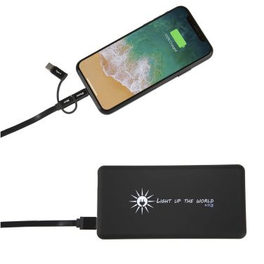 Logo trade reklaamtoote pilt: SCX.design P30 8000 mAh valgustusega päikesepatareiga akupank