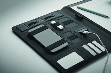 Logo trade reklaamkingituse pilt: BURGUS A4 kaust ja juhtmevaba laadija