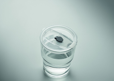 Logotrade reklaamtoote foto: SIP klaasist joogitops kõrrega 400ml