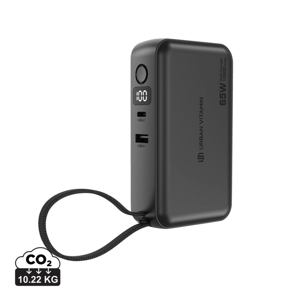 Logo trade reklaamkingituse pilt: Urban Vitamin Eureka hübriid GANcharger 10000mah akupank 65W