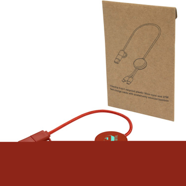 Logotrade ärikingituse foto: Citala 5-in-1 taaskasutatud plastist 30 cm kiirlaadimiskaabel