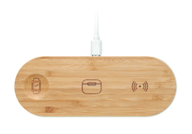 Logo trade reklaamtoote pilt: 3-ühes 15W juhtmevaba laadija RECPAD