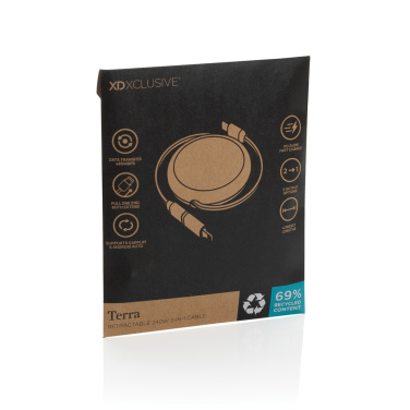 Logo trade firmakingid foto: Terra RCS alumiiniumist sissetõmmatav 240W 2-in-1 kaabel