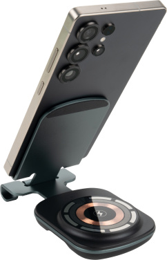 Logo trade reklaamtoote pilt: Telefonihoidik koos juhtmevaba laadijaga