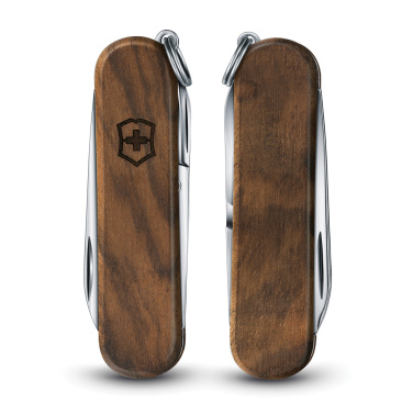 Logo trade reklaamtoote pilt: VICTORINOX taskunuga Classic SD puidust käepidemega