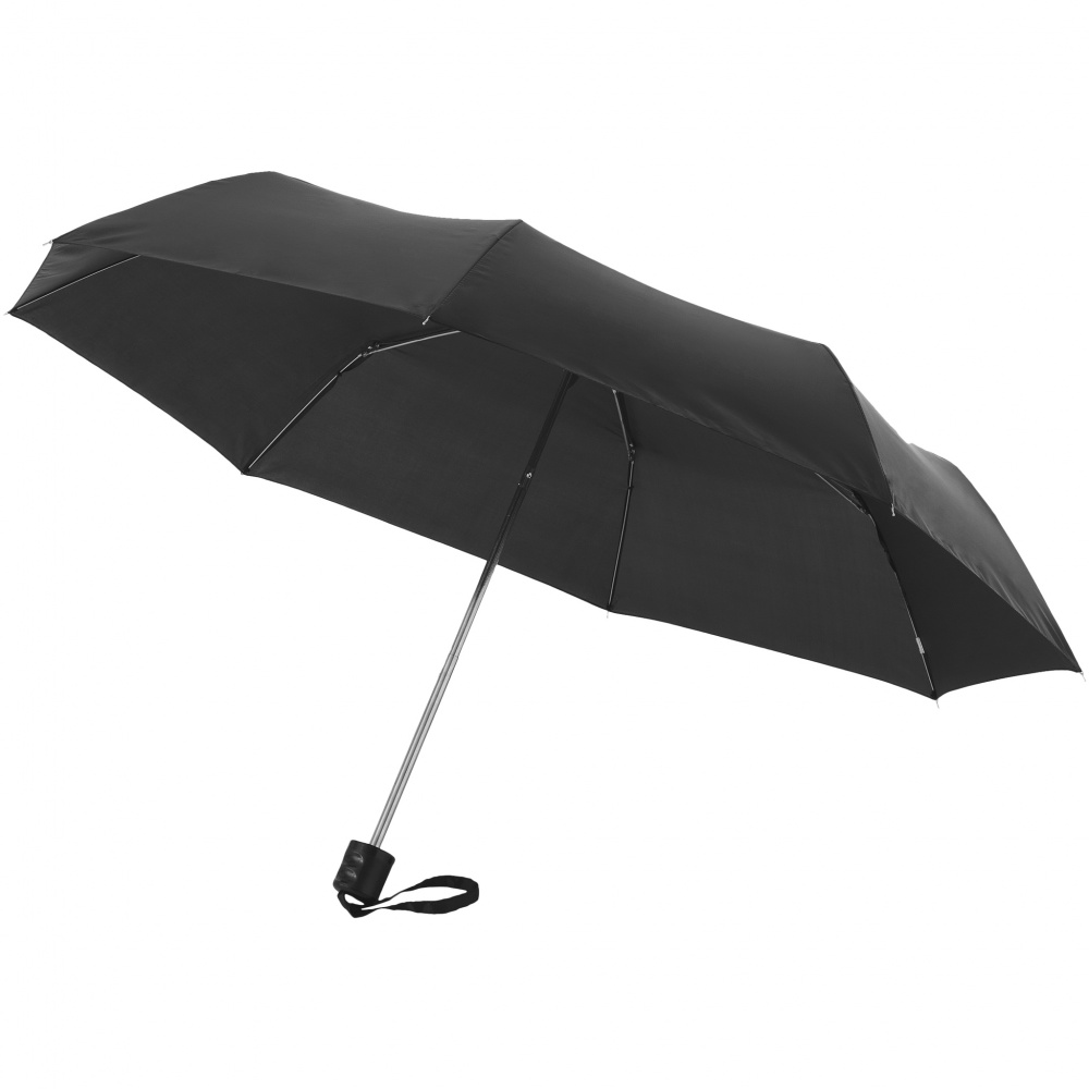 Logotrade liikelahjat kuva: 21,5" Ida 3-osainen sateenvarjo, musta