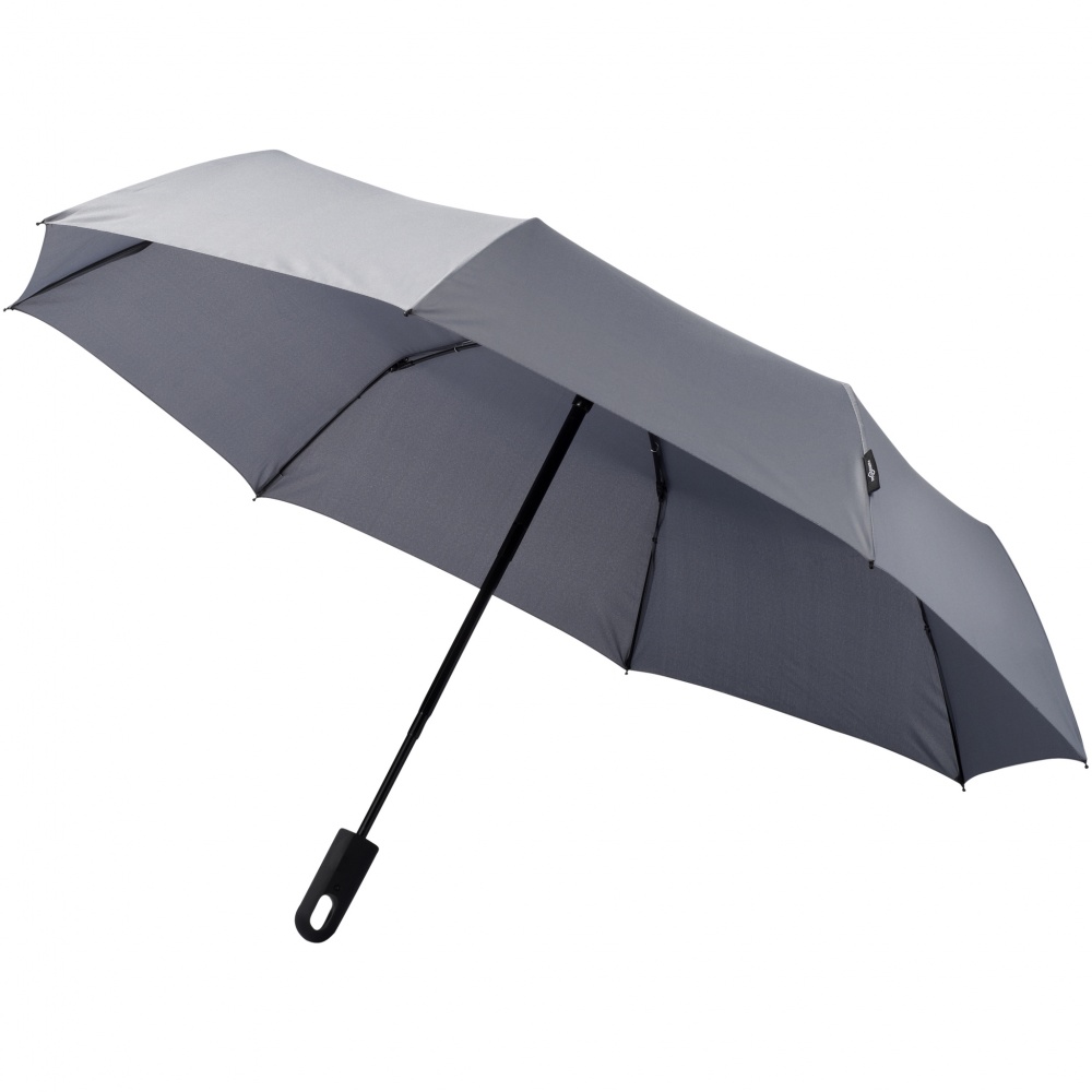 Logo trade mainostuotet tuotekuva: 21,5" 3-osainen Traveler-sateenvarjo, harmaa