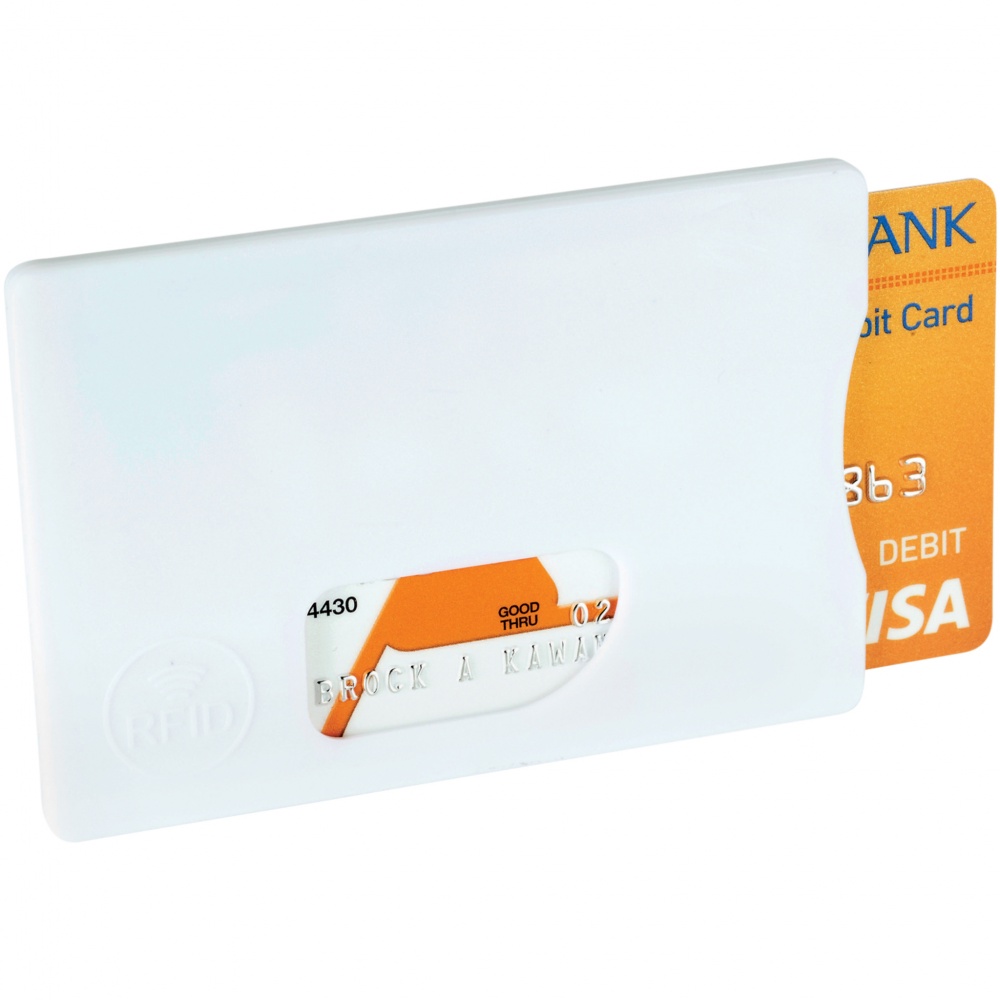Logotrade mainoslahja tuotekuva: RFID Luottokorttisuojus, valkoinen