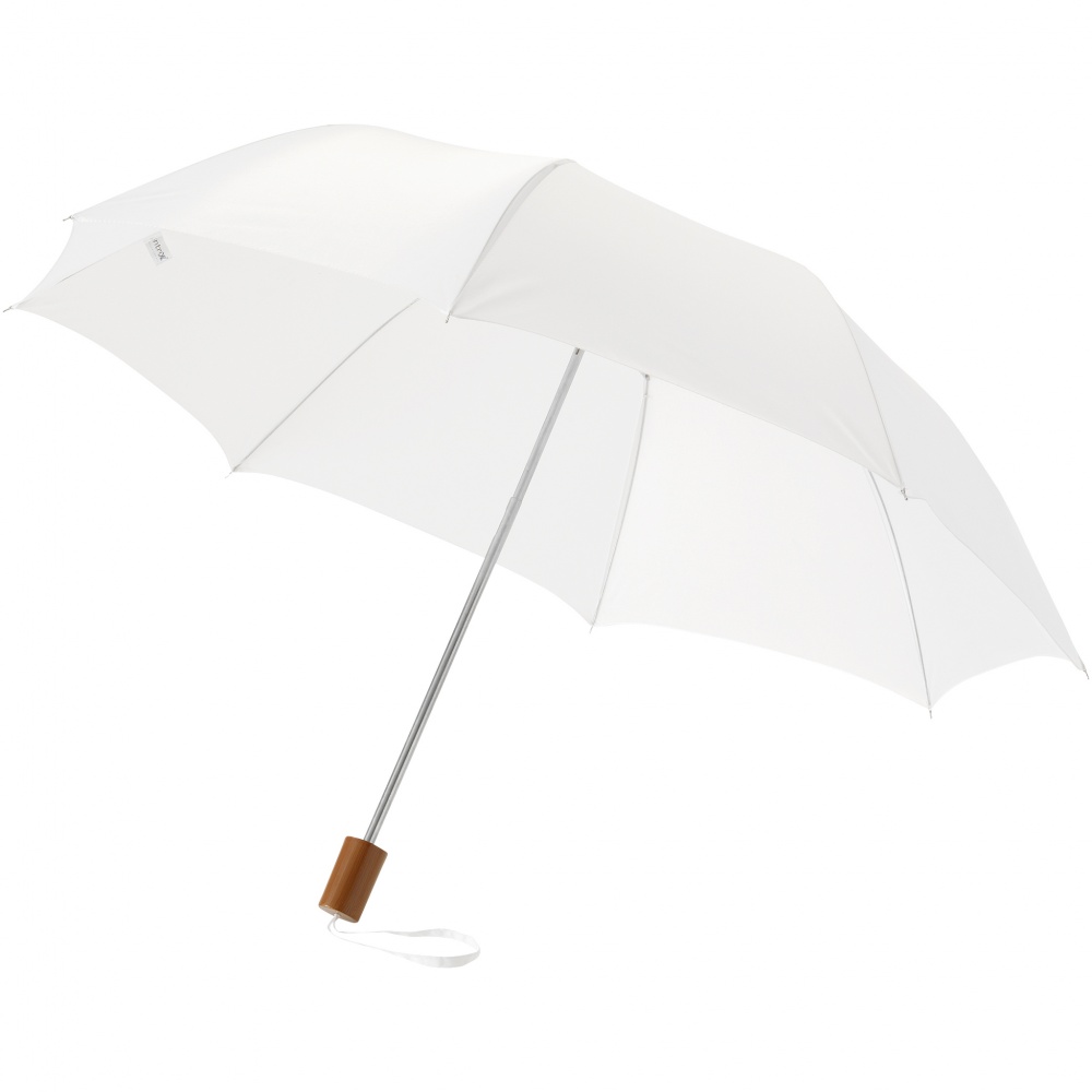 Logo trade liikelahja kuva: 20" Oho 2-osainen sateenvarjo, valkoinen