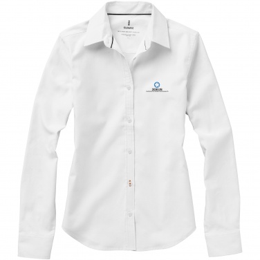 Logo trade mainoslahja ja liikelahja tuotekuva: Vaillant-paita, pitkähihainen, naisten, valkoinen