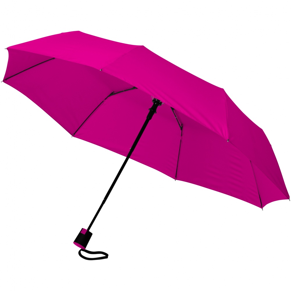 Logotrade liikelahja mainoslahja kuva: #99 21" Wali 3-osainen sateenvarjo, pinkki
