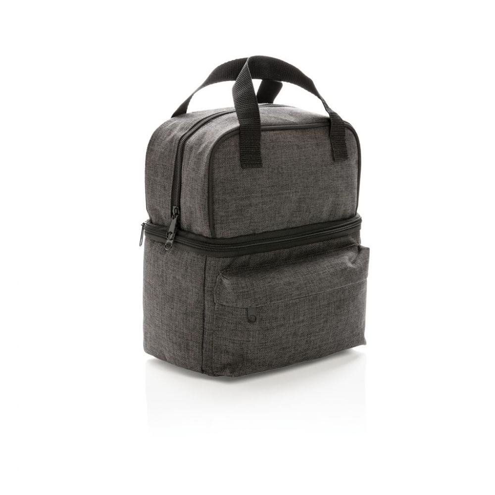 Logotrade mainostuotet kuva: Firmakingitus: Cooler bag with 2 insulated compartments, anthracite