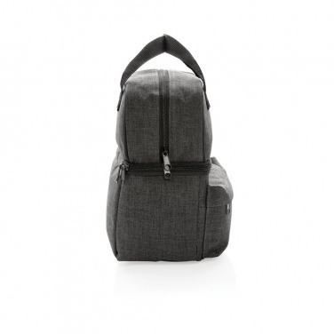 Logotrade mainoslahja tuotekuva: Firmakingitus: Cooler bag with 2 insulated compartments, anthracite
