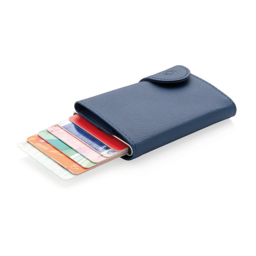 Logotrade liikelahja tuotekuva: C-Secure RFID -korttikotelo & lompakko, tummansininen