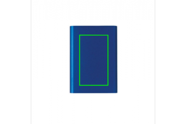 Logotrade mainoslahjat ja liikelahjat tuotekuva: Ärikingitus: Aluminium 5.000 mAh pocket powerbank, blue