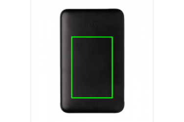 Logotrade liikelahja mainoslahja kuva: Reklaamtoode: 5.000 mAh Pocket Powerbank with integrated cables, black