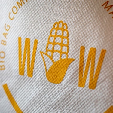 Logotrade liikelahjat kuva: Maissitärkkelyksestä tehdyt jalkinepussi, valkoinen